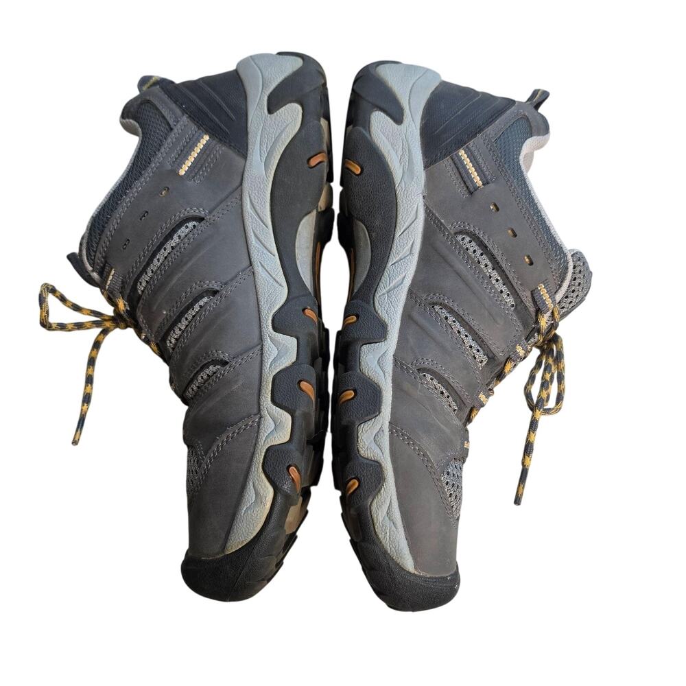 Keen Shoes Mens 11 Gray Leather Hiking Sneakers Trail Walking Outdoor Non Slip - Picture 9 of 11
